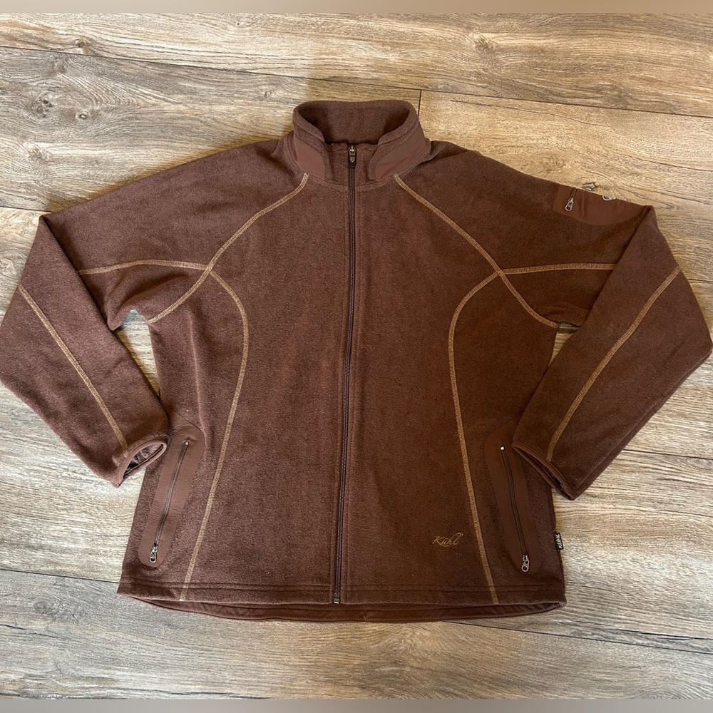Kuhl Brown Full-Zip Alfpaca Fleece Jacket